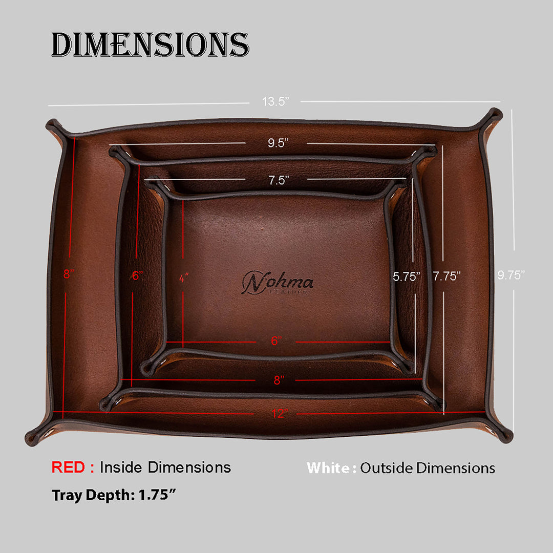 Handmade USA Premium Leather Organizer Trays