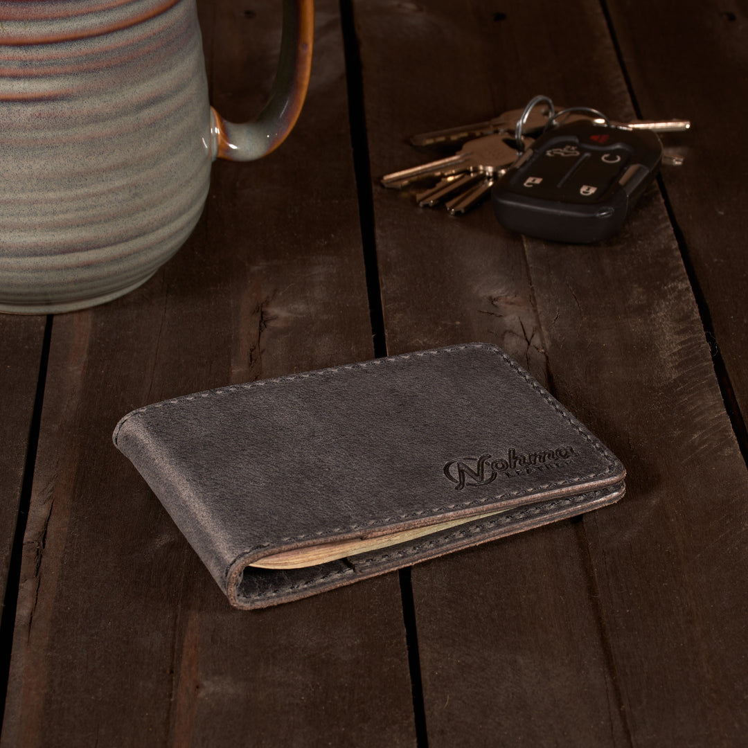 The Washington Bifold Wallet – Slim Minimalist Leather Wallet with Money Clip