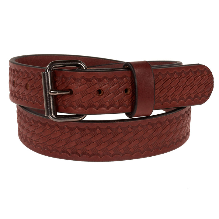 THE OUTFITTER HD SERIES - BASKETWEAVE LEATHER BELT 1.5”
