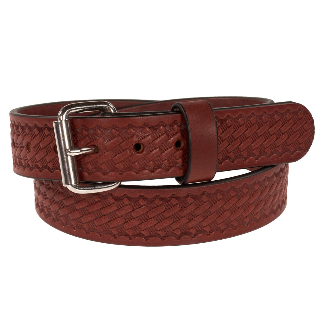 THE OUTFITTER HD SERIES - BASKETWEAVE LEATHER BELT 1.5”