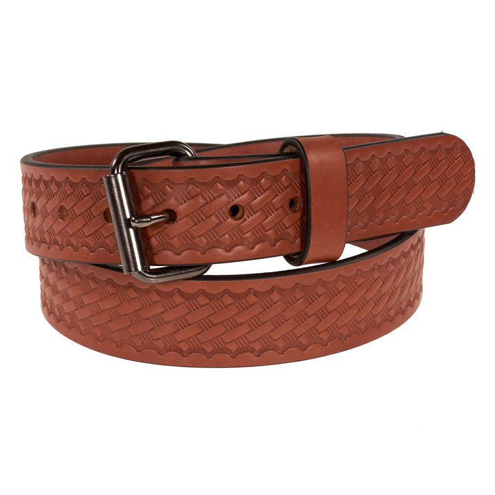 THE OUTFITTER HD SERIES - BASKETWEAVE LEATHER BELT 1.5”