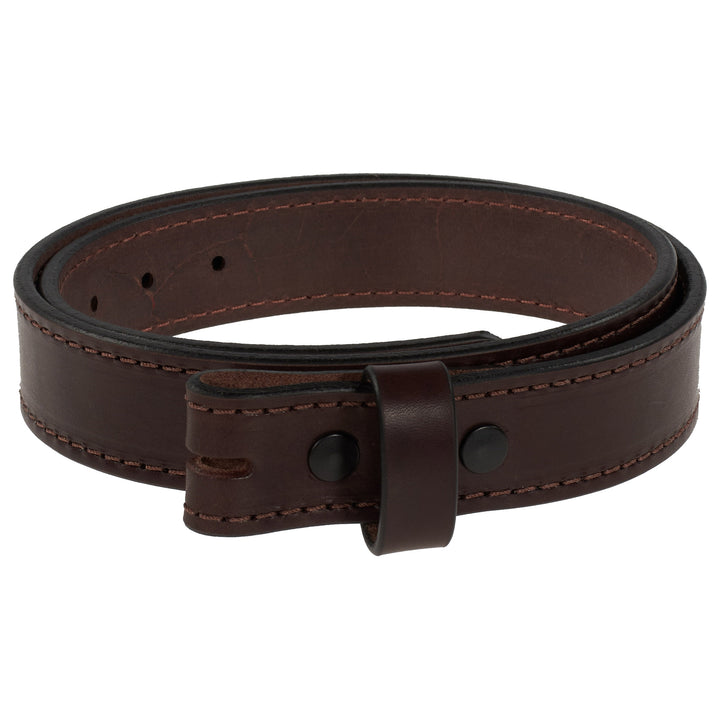 THE NO BUCKLE BELT HD SERIES - LEATHER BELT BLANK– 1.5” Accent Stitched
