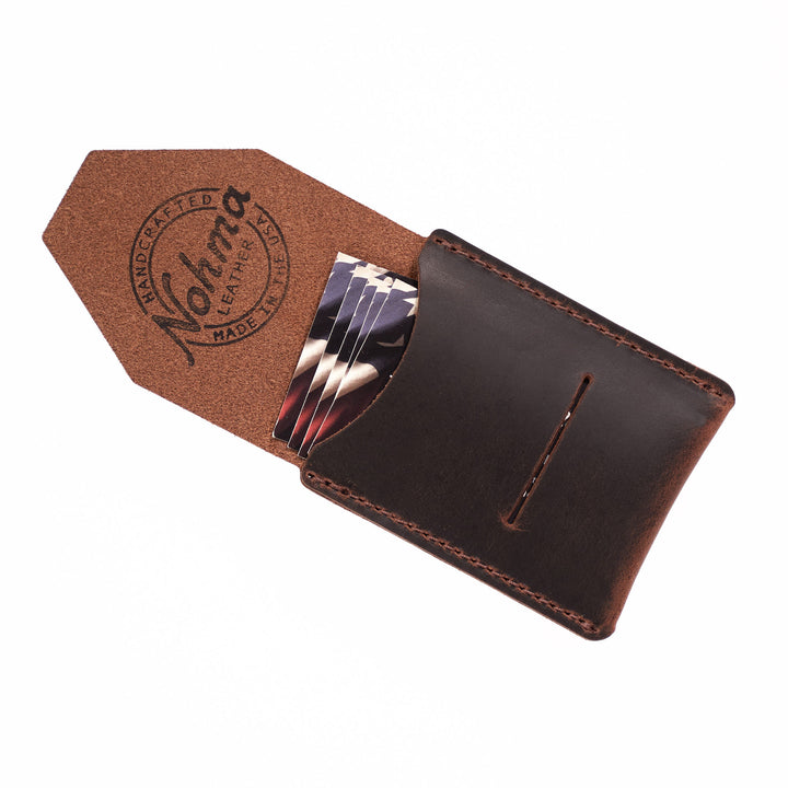 Handmade Vertical Leather Card Holder Wallet – USA Made