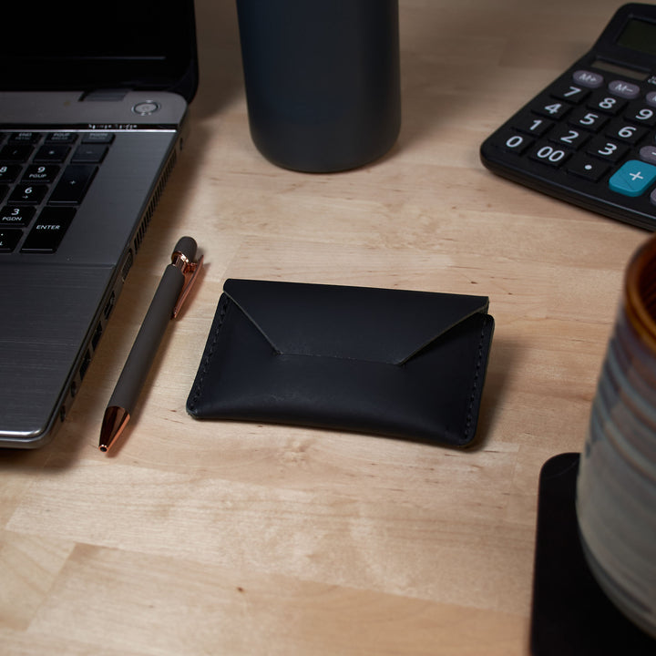 Handmade Horizontal Leather Card Holder Wallet – USA Made