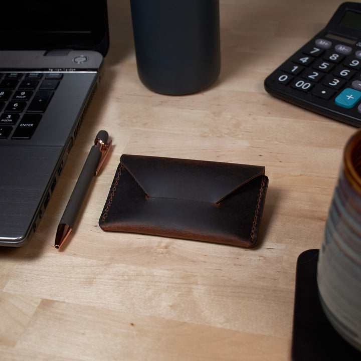 Handmade Horizontal Leather Card Holder Wallet – USA Made