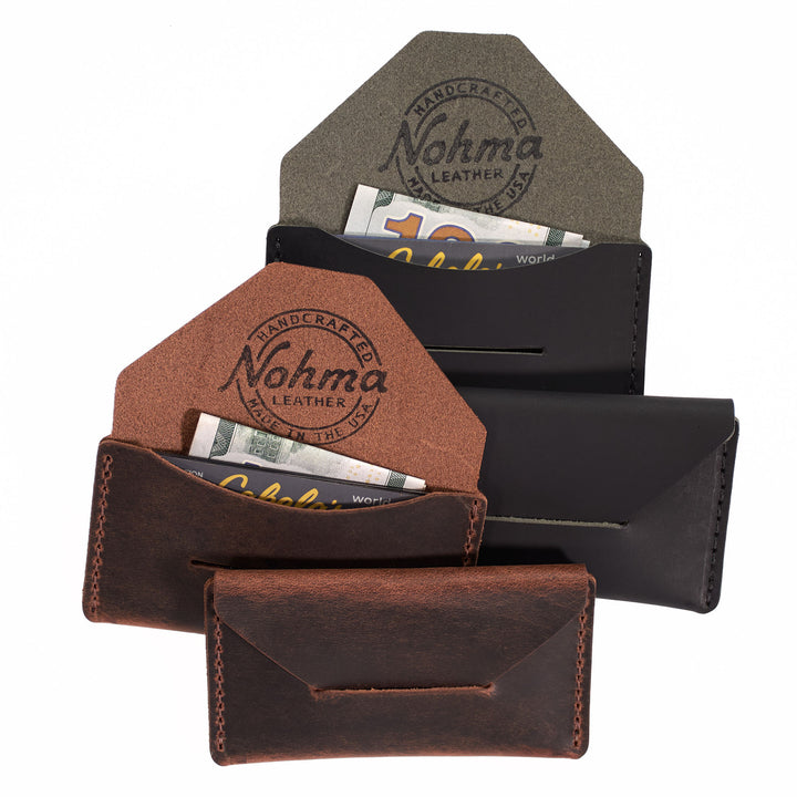 Handmade Horizontal Leather Card Holder Wallet – USA Made