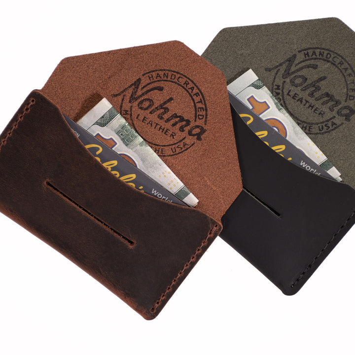Handmade Horizontal Leather Card Holder Wallet – USA Made