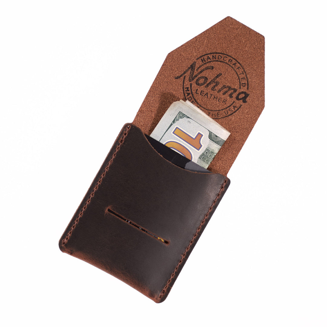 Handmade Vertical Leather Card Holder Wallet – USA Made