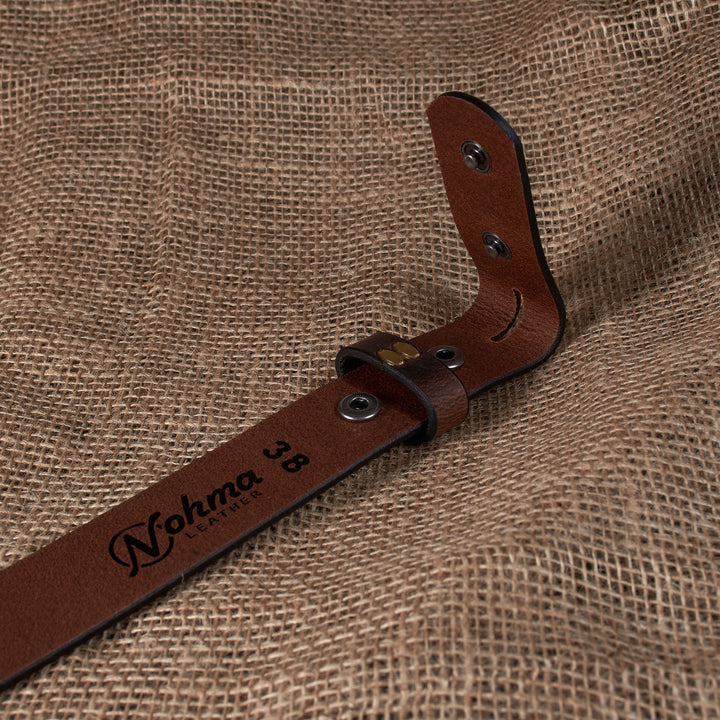 Leather Belt Blank – No Buckle | Finished Edges &amp; Accent Stitching
