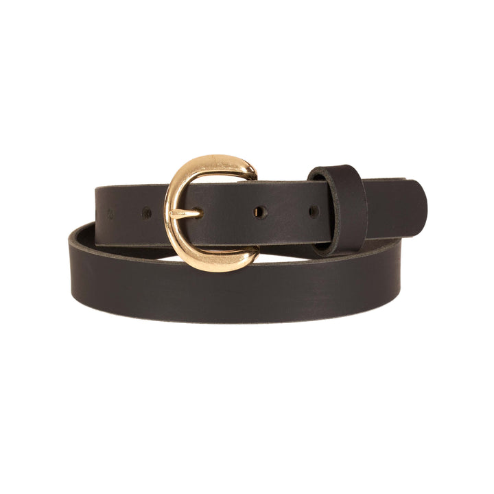 Women’s Belt - Full-Grain Leather Belt for Jeans, Dresses & Casual Wear with Solid Buckle