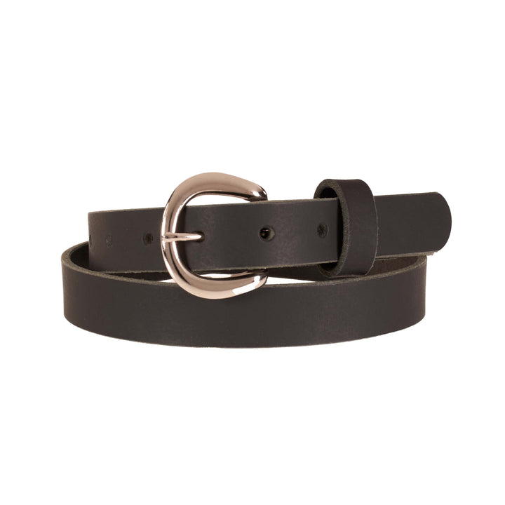 Women’s Belt - Full-Grain Leather Belt for Jeans, Dresses & Casual Wear with Solid Buckle