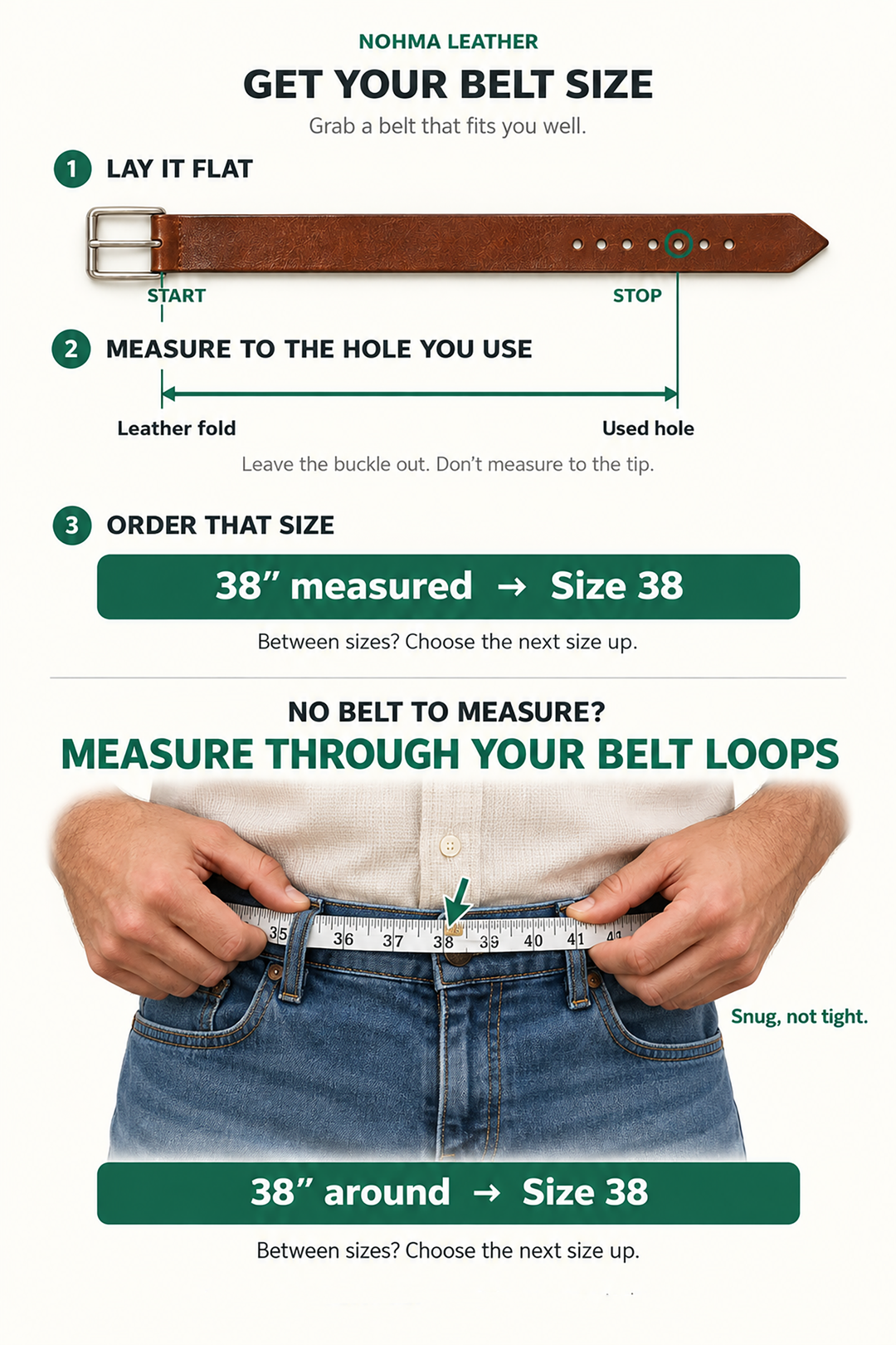 The Retro Rider - Leather Belt 1.5"