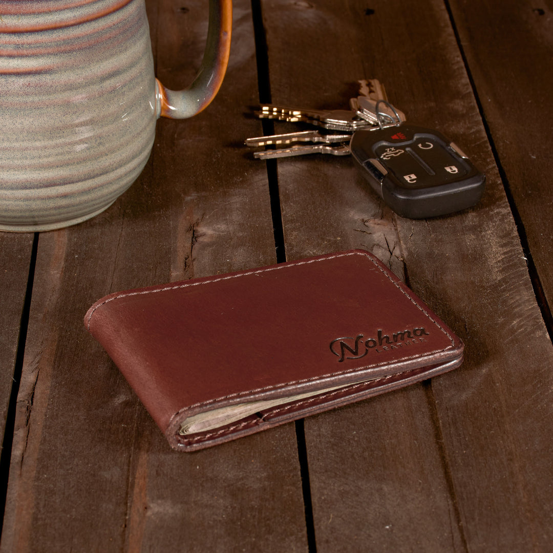 The Washington Bifold Wallet – Slim Minimalist Leather Wallet with Money Clip