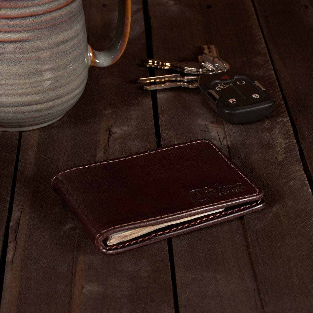 The Washington Bifold Wallet – Slim Minimalist Leather Wallet with Money Clip