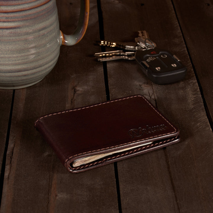 The Washington Bifold Wallet – Slim Minimalist Leather Wallet with Money Clip