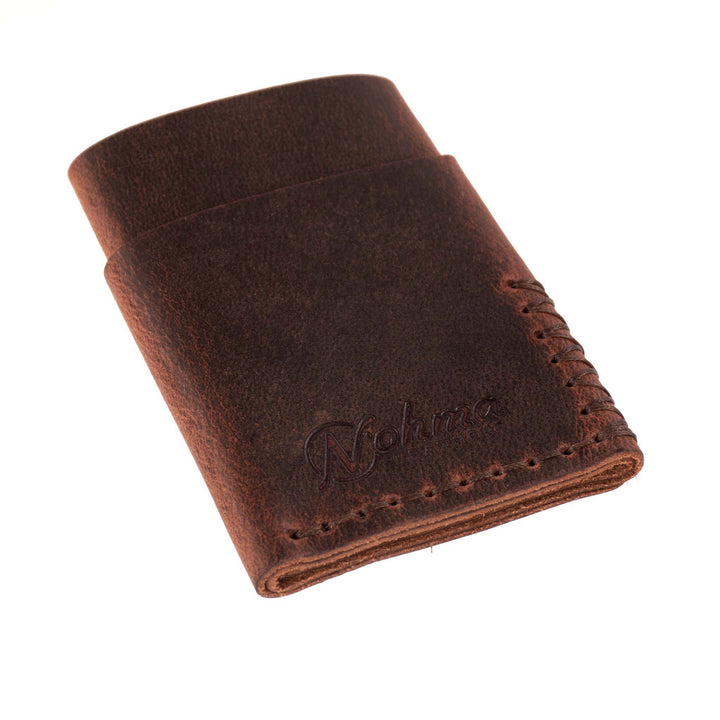 Brown leather wallet with &