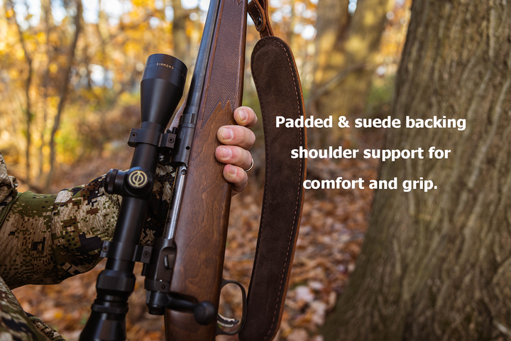 BF500 Buffalo Leather Padded Rifle Sling