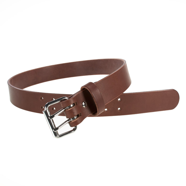 The Grizzly - 2" Wide Double Prong Full Grain Leather Belt