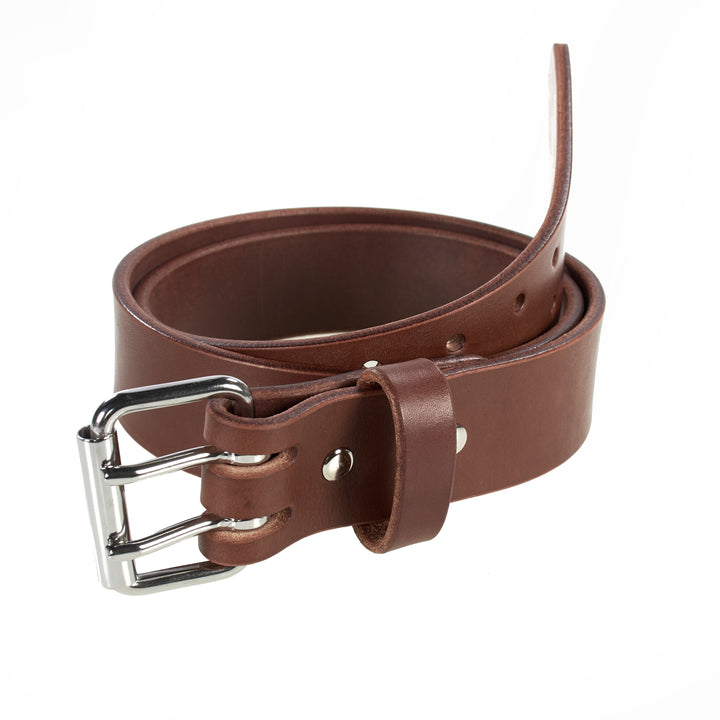 The Grizzly - 2" Wide Double Prong Full Grain Leather Belt