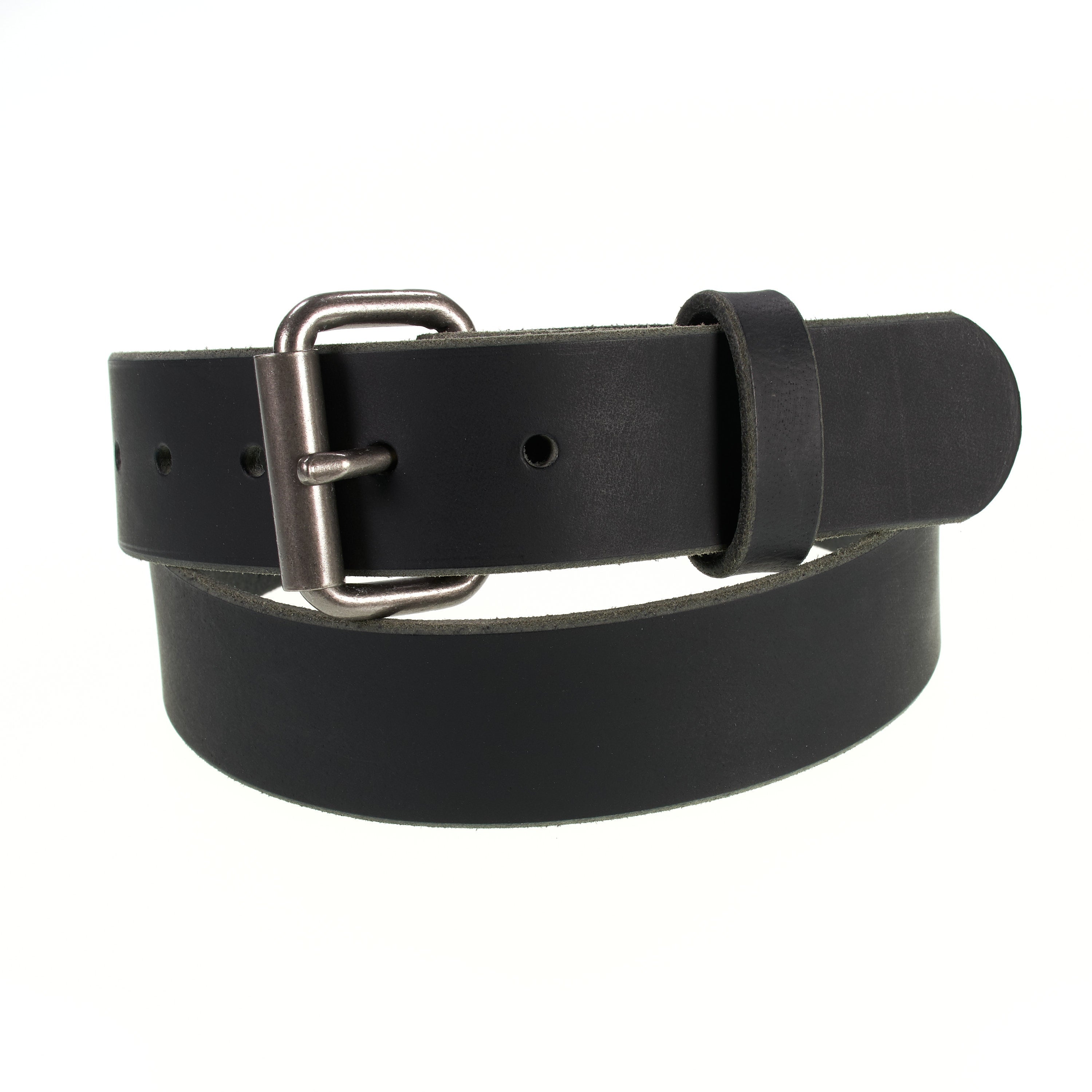 The Retro Rider - Leather Belt 1.25 Matte Nickel – Nohma Leather