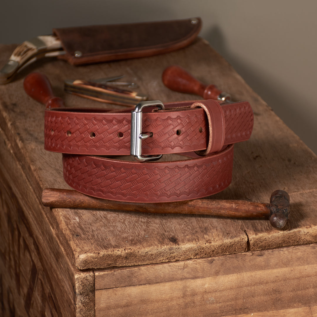 THE OLD TIMER  - 1.5" Basketweave Belt