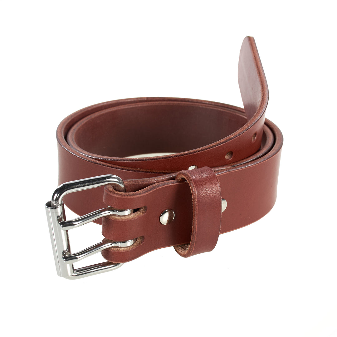The Grizzly - 2" Wide Double Prong Full Grain Leather Belt
