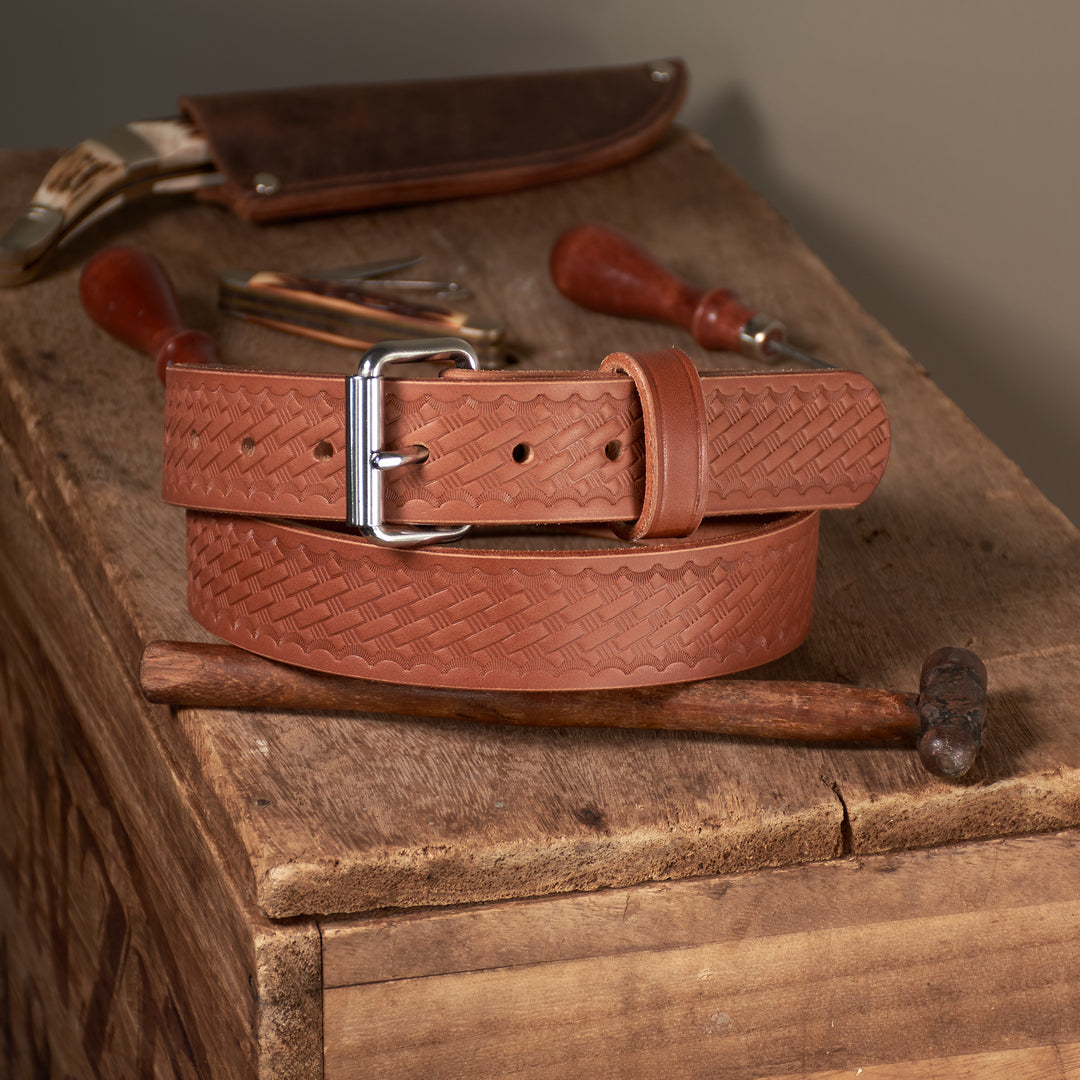 THE OLD TIMER  - 1.5" Basketweave Belt