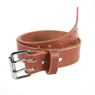 The Grizzly - 2" Wide Double Prong Full Grain Leather Belt