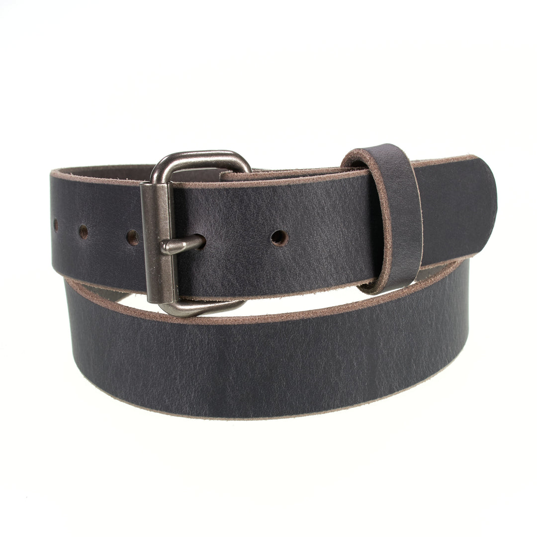 gray leather belt